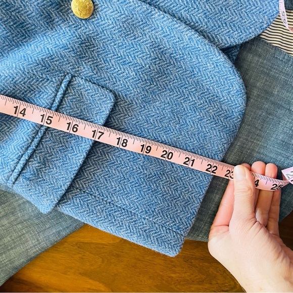 J. Crew Blue Tweed Blazer Jacket - Picture 13 of 13